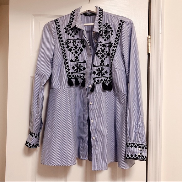 Zara - Tassel Blouse - Picture 3 of 7